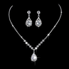 Women\'s Silver Wedding Jewelry Set with Crystal