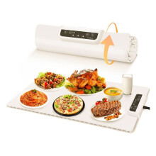 Kitchen Gadgets Portable Food Warmers: Roll Silicone Heating Mat for Food - Foldable Electric Warming Tray US Plug