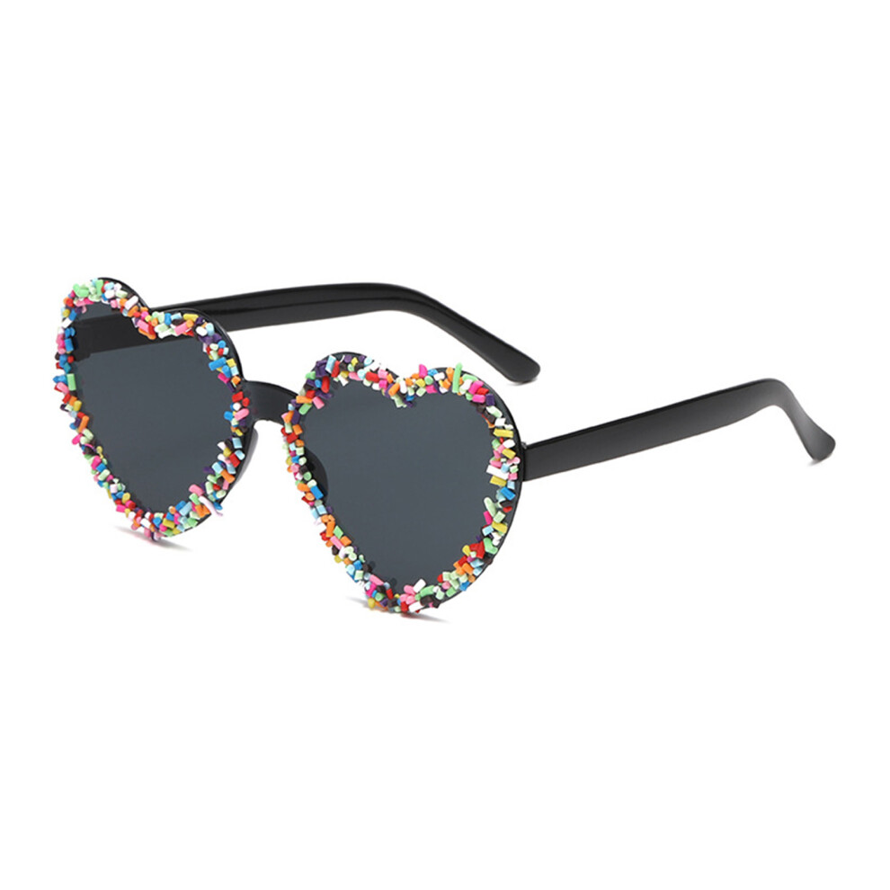 Roc-Electron Black (Black) Heart-Shape Women\'S Sunglasses For Beach & Vacation