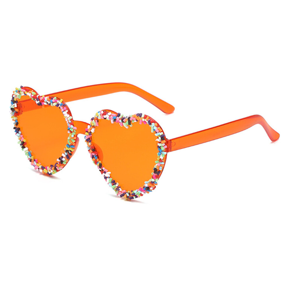 Roc-Electron Orange (Orange) Heart-Shape Women\'S Sunglasses For Beach & Vacation