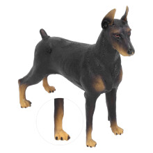 Schwarz Dobermann Simulationsspielzeug für Kinder Süße Tierfigur Sicher & Spielenswert