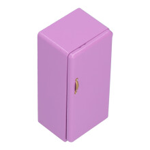 Dollhouse Fridge 1:12 Wooden Miniature Kitchen Furniture Toy Violet
