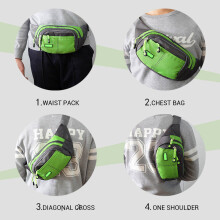 Marsupio sportivo impermeabile da vita 35*15*14cm Colore variabile