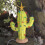 Vintage Pre-Lit Cactus Christmas Tree Green Tabletop Decor 5