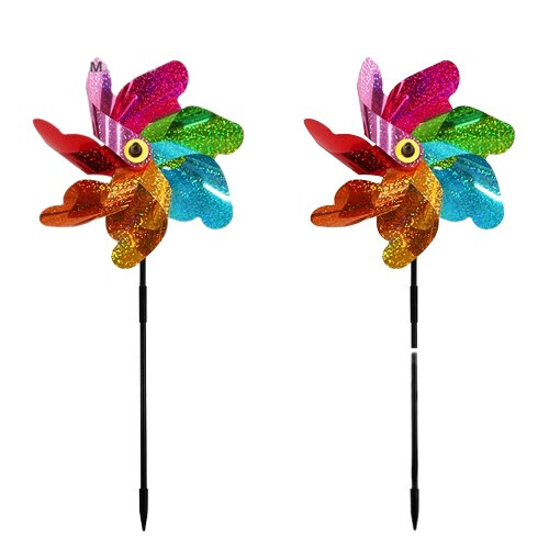 Reflektierende Windräder / Windspiel / Vogelscheuche 2er-Pack MultiColor