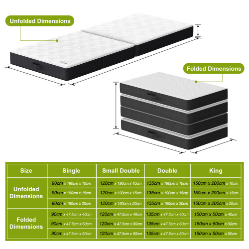 (Small Double) 15cm Foldable Floor Memory Foam Mattress 1