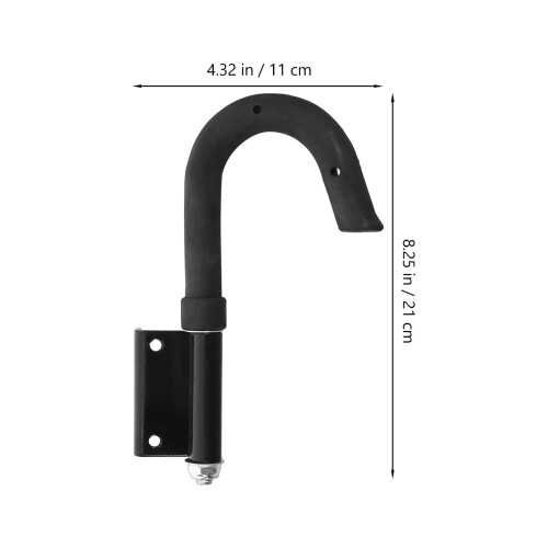 2-pack stegkrokar i aluminium för garagevägg 1