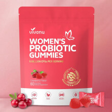 VivoNu Probiotics for Women Feminine Balance Gummies for Digestive Immune Health + Vitamin C - 60 Gummies Cranberry Flavor