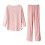 Unisex Scrubs Set Pink Solid Color Short Sleeve Long Pants 4