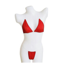 (WHITE)Invisible Strap Bikini Bikini Solid Color Ladies Swimwear Bikini Two Piece Set One Size(multi optional)