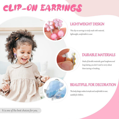 Ohrclips für Kinder, 21 Paar, verschiedene Farben 2