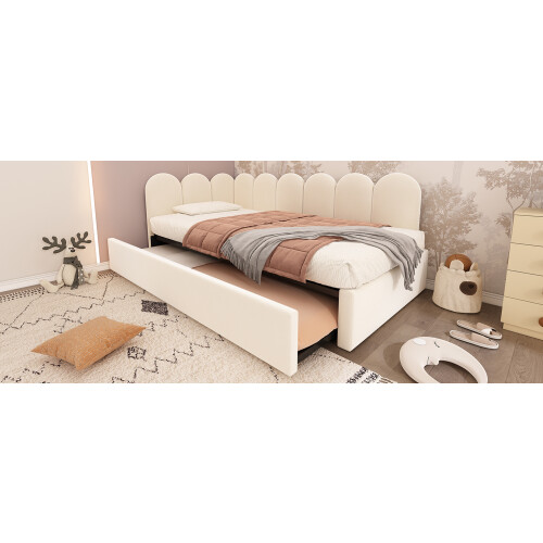 Upholstered Bed Daybed with Pull-Out Bed 1