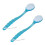 2X Long Handled Body Bath Shower Back Brush Scrubber Massager Disability Helper Blue 2