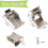 Self-locking Folding Hinge, 2 Pcs Silver Stainless Steel Folding Support Bracket Lock Extension Tabl 2