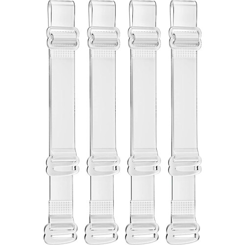 Unsichtbare BH-Träger 4er-Pack, 10 mm breit Transparent