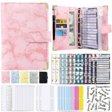 A6-Ringbuch mit Budgetblatt, Budgetplaner Pink