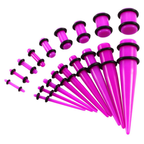 18 stycken öronmått stretchkona 14G-00G expanders 1