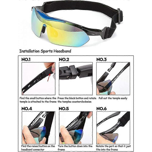 Polarized Sports Sunglasses With 5 Interchangeable Lenses TDZ 1