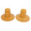 2pcs Rear Spring Bump Stop PU Yellow 12802494 Good Performance Excellent Elasticity compatible for Saab 9?3 2003?2015 2