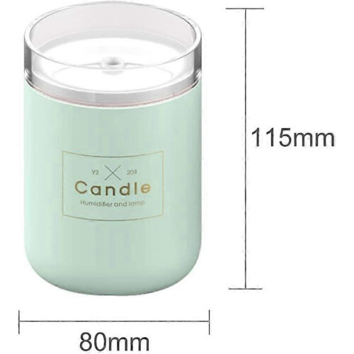 (Green) 350ml Cool Mist Humidifier LED Night Light Diffuser Purifier Atomizer 2