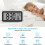 Digital,Desk Clock,Battery Operated LCD Electronic Clock for Bedroom Kitchen Office - Black 4