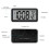 Digital,Desk Clock,Battery Operated LCD Electronic Clock for Bedroom Kitchen Office - Black 5