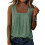 Women's Casual Solid Sleeveless Vest Light Green 5