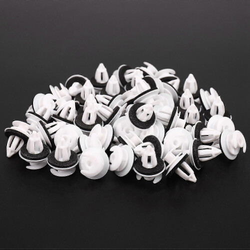 50Pcs Auto Door Trim Clips with Rubber Seal Compatible for BMW E34 E36 E38 E39 E46 M5 1