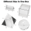 4 Pack Optical Crystal Photography Prism Set,Include 55mm Ball,50mm Square and Triangular Prism, 60mm Pyramid 3