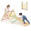 3 in 1 Triangular Climbing Toy Foldable & Height Adjustable Triangle Set for Toddlers Colorful 1