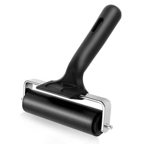 10X Thinp Rubber Roller,Brayer Rollers for Crafting 3.74inch Rubber Roller Black for Crafting Printing Inking 1