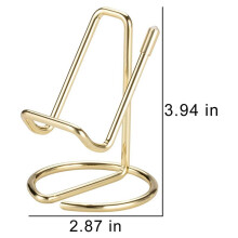 10X Business Card Holder for Desk, Metal Business Card Display Holder Stand, Office Desktop Name Card Holder (Gold)