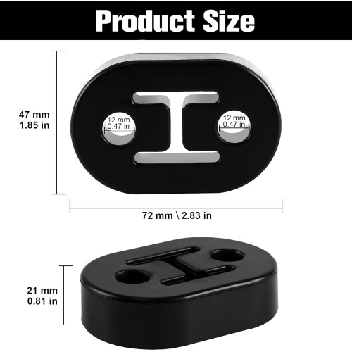 4Pcs Heavy Duty Rubber Exhaust Tail Pipe Mount Bracket Hanger Bushing Insulator 1