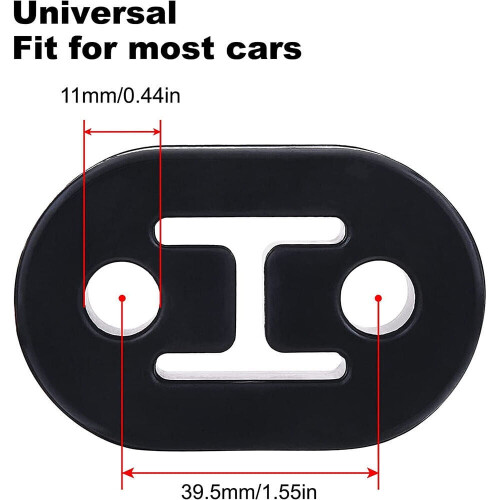 4Pcs Heavy Duty Rubber Exhaust Tail Pipe Mount Bracket Hanger Bushing Insulator 2