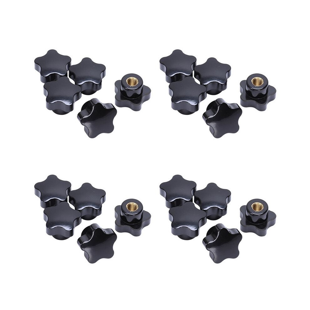 20Pcs M8 Female Thread 32Mm Star Clamping Nuts Knob Grip Handle 6031805680214