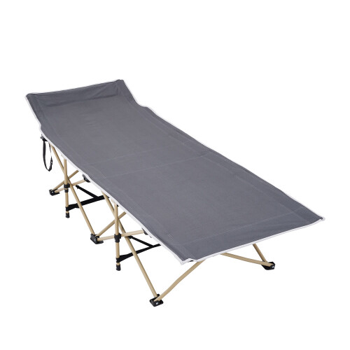 190cm W Camping Bed Foldable Cot with Carry Bag, 150kg Capacity, 1-Second Unfolding 2