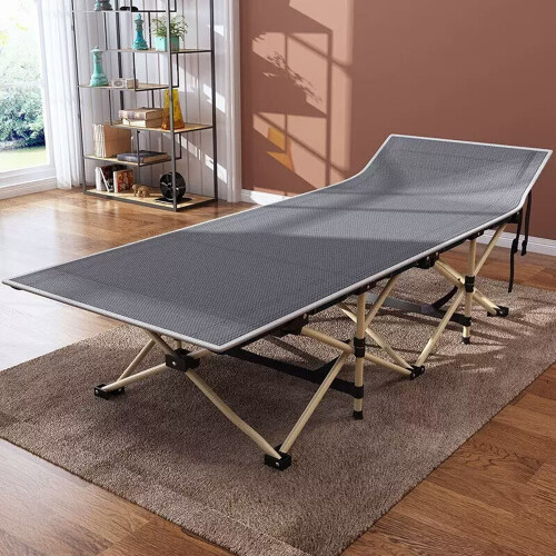190cm W Camping Bed Foldable Cot with Carry Bag, 150kg Capacity, 1-Second Unfolding