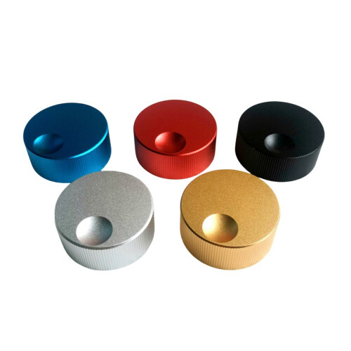 Bouton de commande en aluminium massif, 5 pièces, avec-Jaune 1