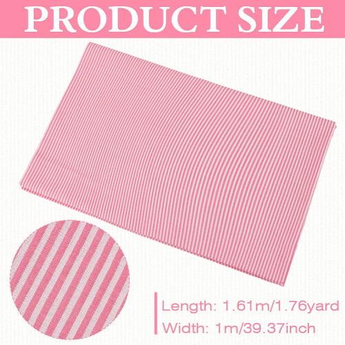 Cotton Fabric Stripe Pattern for Doll Clothes Making Pearl 1