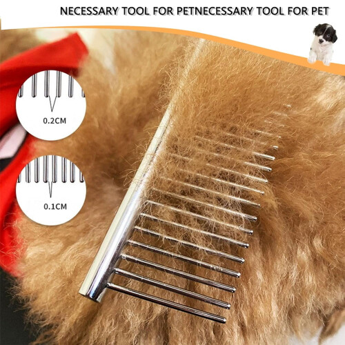Pet Steel Comb Rounded Ends Small 2 Pack 2
