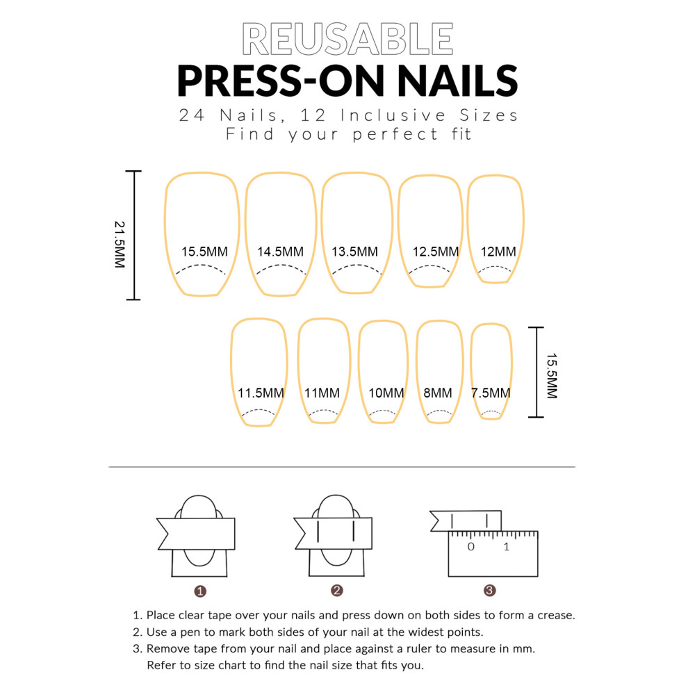 Dcph-Clothing Glitter False Nails - Chip & Smudge Proof (50 Chars)