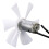 Hélice de reposição branca de 6 polegadas para ventilador de exaustão de RV com motor de eixo D de 12V, compatível com Heng's, Elixir, Ventline 4