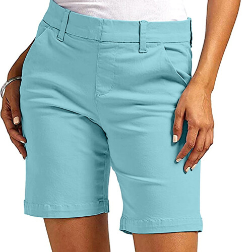 Γυναικείο σορτς πεζοπορίας Simua με ελαστικό twill και λεπτή μέση, με τσέπες, 1