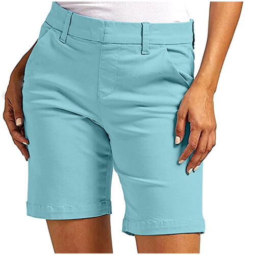 Γυναικείο σορτς πεζοπορίας Simua με ελαστικό twill και λεπτή μέση, με τσέπες, 2
