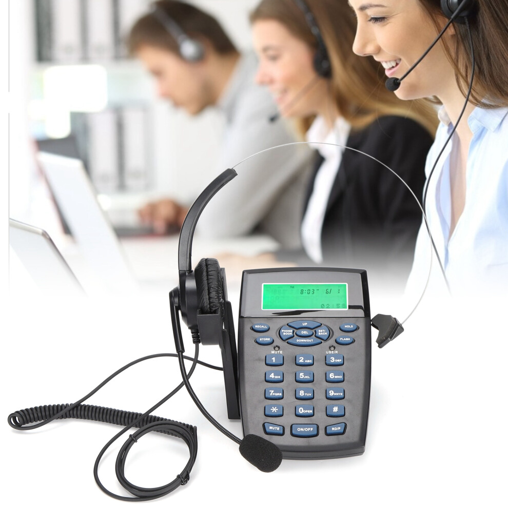 Ht820 Wired Call Center Headset With Omnidirectional Microphone For Office/Home 9331390784111