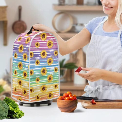 Sunflower Cover Food Processor Cover with Keep Clean Polyester Kitchen Blender Dust Cover 2