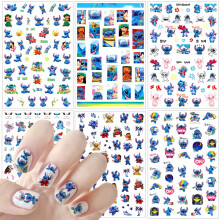 Nail Art Stickers 3D SelfAdhesive Cartoon Anime Decals for Girls Women DIY Manicure 6 Sheets