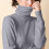 Women's Turtleneck Sweater Solid Knitted Cotton Long Sleeve 4