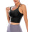 Γυναικείο Αθλητικό Σουτιέν Cami Tank Top με Ενίσχυση, Ασύρματο, Σταυρωτό, Πλάτη, Γιόγκα, 4