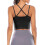 Γυναικείο Αθλητικό Σουτιέν Cami Tank Top με Ενίσχυση, Ασύρματο, Σταυρωτό, Πλάτη, Γιόγκα, 5
